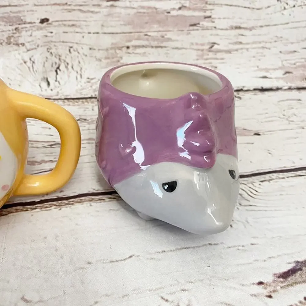 TARGET Novelty Ceramic Coffee Mugs 12 oz Set of 3 Dog Donut Hedgehog